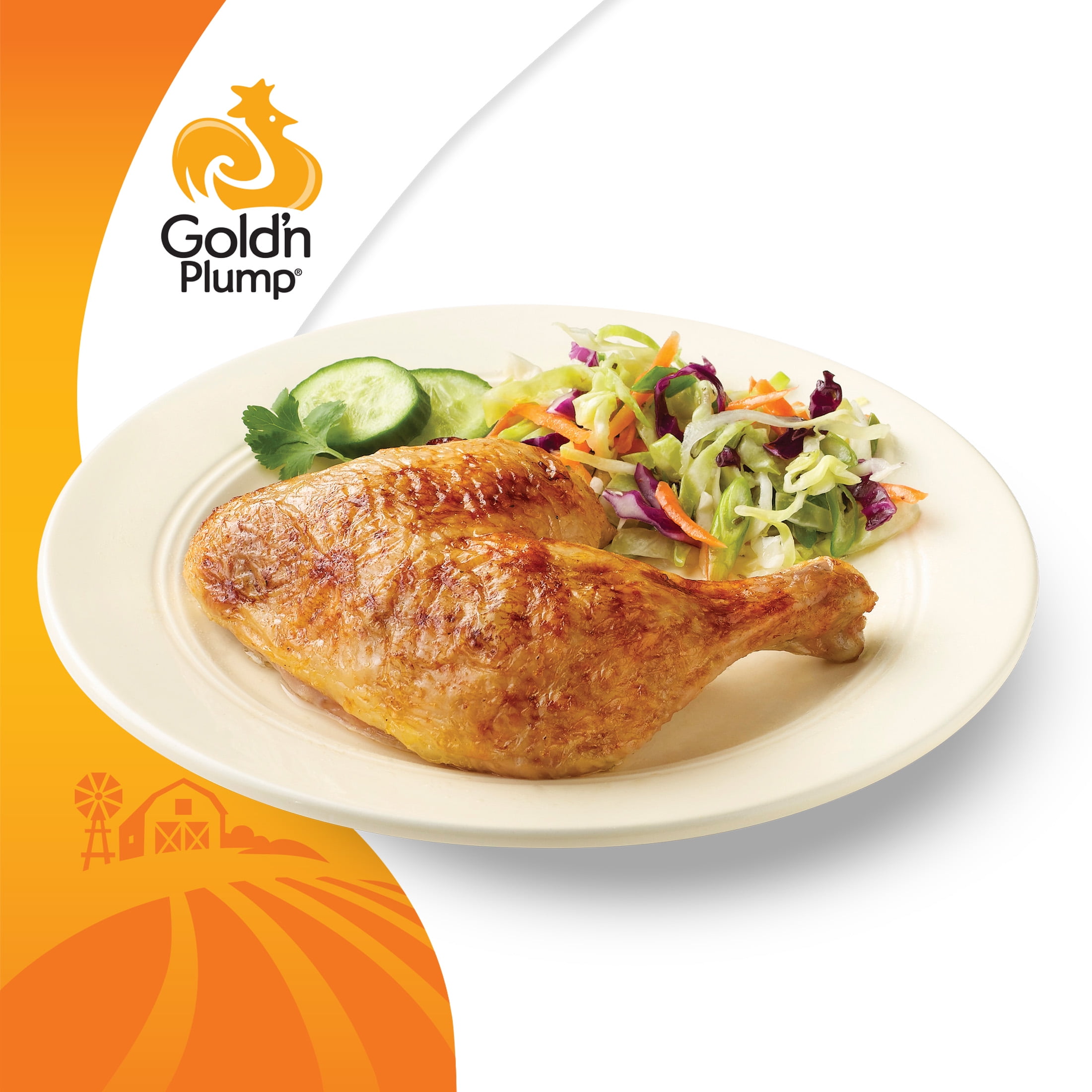 Gold N Plump Chicken Leg Quarter, 18g Protein per 4oz Serving, 10 lb