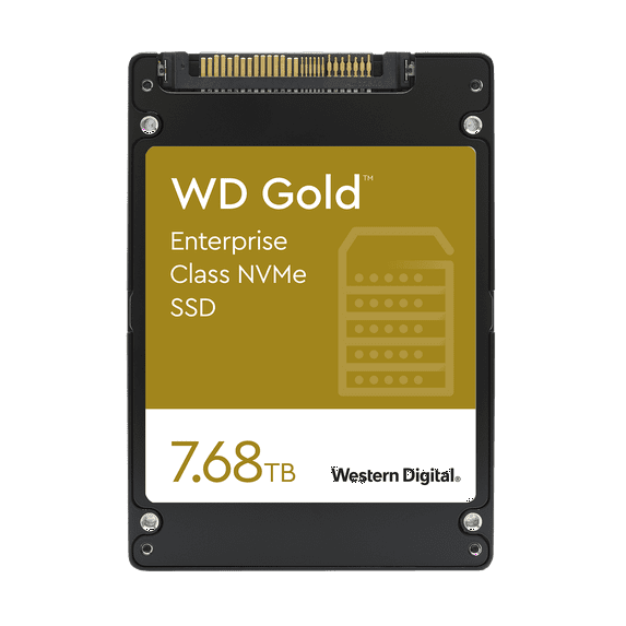 Western Digital 7.68TB WD Gold Enterprise Class NVMe SSD - WDS768T1D0D-01AJB0