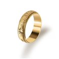 thumbnail image 1 of Womens 925 Silver Ring with Gold Circular Texture and Narrow Face Elegant Zircon Inlay Fashion Ring Womens Jewelry Statement Ring, 1 of 4