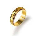 thumbnail image 1 of Womens 925 Silver Ring with Gold Circular Texture and Narrow Face Elegant Zircon Inlay Fashion Ring Womens Jewelry Statement Ring, 1 of 4