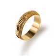 thumbnail image 1 of Womens 925 Silver Ring with Gold Circular Texture and Narrow Face Elegant Zircon Inlay Fashion Ring Womens Jewelry Statement Ring, 1 of 4