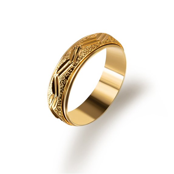 Womens 925 Silver Ring with Gold Circular Texture and Narrow Face Elegant Zircon Inlay Fashion Ring Womens Jewelry Statement Ring