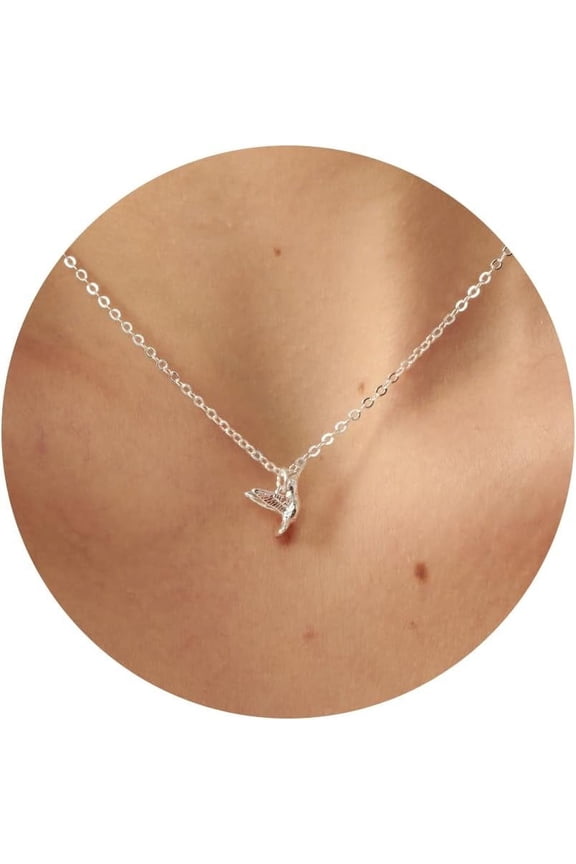 Gold Necklace For Women-14K Gold Plated Bee Necklace Dainty Butterfly Hummingbird Fish Necklace For Women Trendy Necklaces Jewelry[o7231]