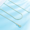 thumbnail image 1 of Gold Necklace Pro designed for Women 18K Gold Plated Pure 925 Sterling Silver Mariner Chain Necklaces Flat Surface Laser Cut Chain Simple Choker Necklace for Her 1mm Clavicle Chain 22 in[m218], 1 of 2