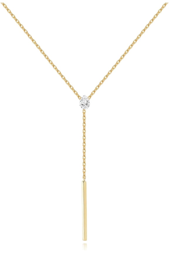 Gold Necklace for Women, Dainty Gold Long Necklaces 14k Gold Plated Prom Lariat Necklace Cute Choker Necklaces for Women Trendy Stuff Fashion Costume Gold Accessories Christmas Jewelry Gifts