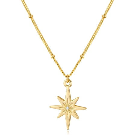 Gold North Star Necklaces for Women Dainty Stars Pendant Necklace Gold Plated Fashion Jewelry