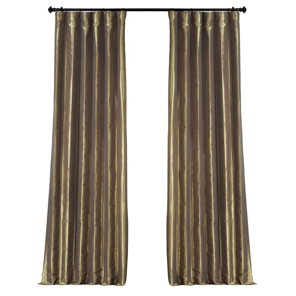 Gold Nugget Blackout Faux Silk Taffeta Curtain (1 Panel), Gold Nugget, 50W X 108L