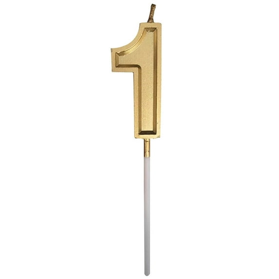 Gold Number Birthday Candles Numeral Cake Decor for Adults Kids Party Decorations Celebration Anniversary Festive Events