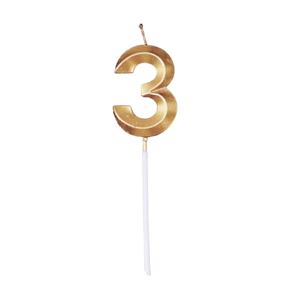 Gold Number Candles for Birthday Cake Decorations, Champagne Gold 0-9 Digit Candles – Anniversary & Celebration Cake Topper, Metallic, Reusable ( Numbers 0-9)