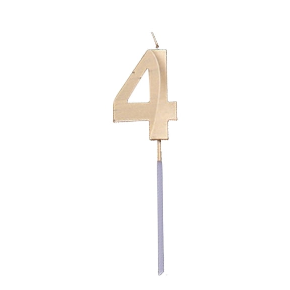 Gold Number Candles, Champagne Gold Digit Cake Decorations, For Birthday Anniversary Celebration, 09 Number (E)