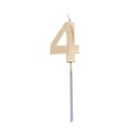 thumbnail image 1 of Gold Number Candles Set, 0-9 Champagne Gold Digit Candles for Birthday Cake Decorations, Anniversary Celebration Party Supplies, Sturdy Wax with Stick, 1X Birthday Number Candle, 1 of 5