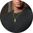 thumbnail image 1 of Gold Number Necklace – Stainless Steel Custom Numeric Pendant, Sports Jersey Style, Unisex Jewelry Gift for Men and Women, 1 of 5