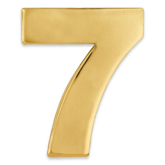 Gold Numerical Number Seven # 7 Lapel Pin