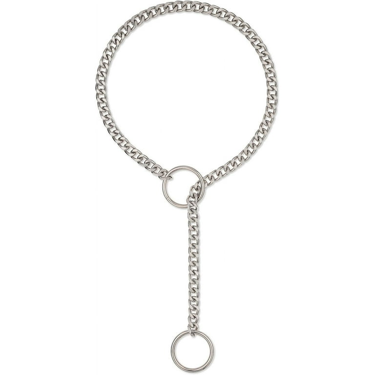 Gold O-ring Slip Chain Necklace, Handmade Punk Cuban Link Chain