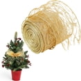 thumbnail image 1 of Gold Openwork Mesh Ribbon, Wired Christmas Ribbon with Metallic Edge for Tree Decor, Wreaths, Garland and Bow Making, 1 of 4