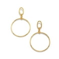 thumbnail image 1 of Gold Ophelia Drop Hoop Post Earrings, 1 of 3