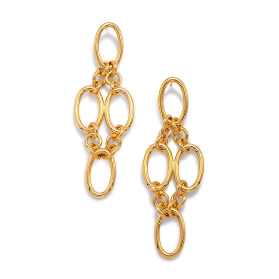 Gold Ophelia Drop Post Earrings