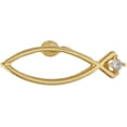 thumbnail image 1 of Gold Outline Jesus Fish with Rhinestone Pin, 1 of 1