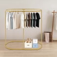 thumbnail image 1 of Gold Oval Garment Rack Floor Standing Clothing Rack Commercial Oval Clothes Stand for Clothing Store, Home, 1 of 18