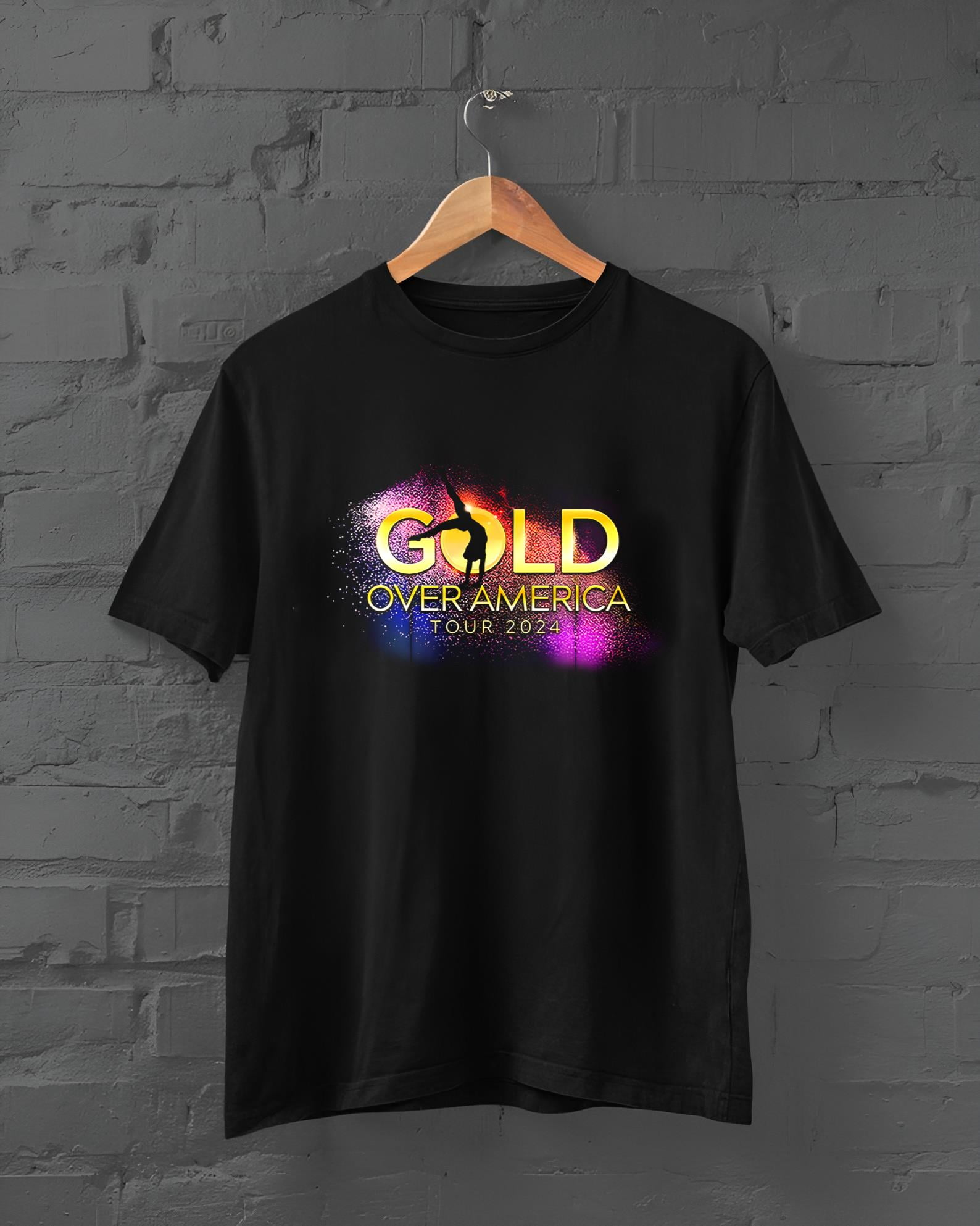 Gold Over America Tour Starring Simone Biles Tour 2024 Shirt NEW