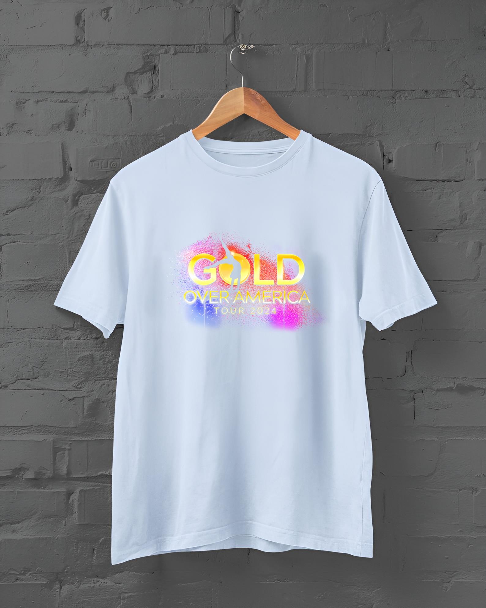 Gold Over America Tour Starring Simone Biles Tour 2024 Shirt NEW