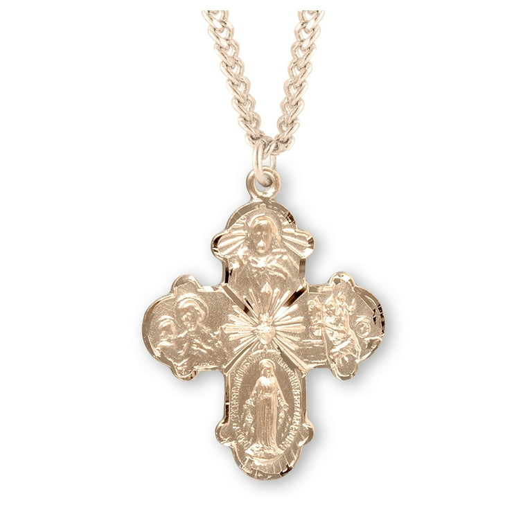 Gold Over Sterling Silver Four Way Medal Walmart
