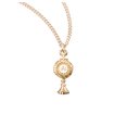 thumbnail image 1 of Gold Over Sterling Silver Monstrance Pendant, 1 of 7