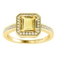 thumbnail image 1 of Gold Over Sterling Silver With Natural Citrine and White Topaz Solitaire Ring, 1 of 3
