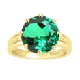 thumbnail image 1 of Gold Over Sterling Silver with Emerald Solitaire Ring, 1 of 3
