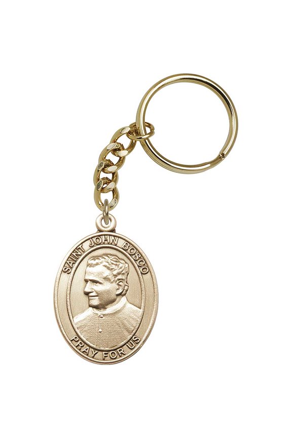 Gold Oxide St. John Bosco Keychain