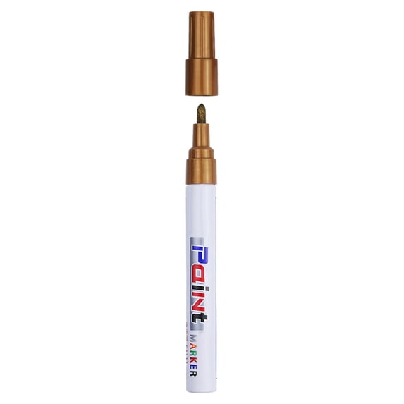 Gold Paint Marker,Paint Marker Automotive,Waterproof And Fade-Resistant,Quick Dry,,Overseas Paint Marker Pens,Medium Tip,Fine Tip Paint Marker,Permanent Paint Marker,Gold
