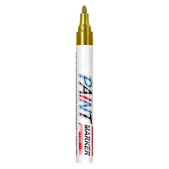 Gold Paint Markers, Oil-Based Waterproof Quick Dry Permanent Paint Pen for Rocks Painting, Wood, Fabric, Plastic, Canvas, Glass, Mugs, Metal, Tire, Stone, Diy Craft
