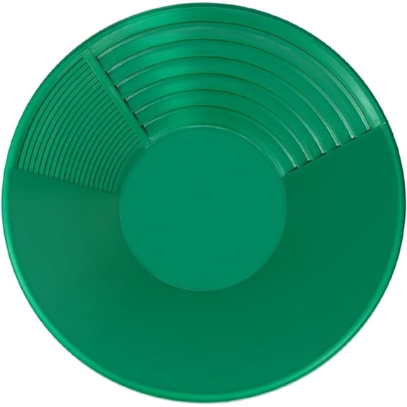 Gold Panning Equipment, Gold Pan, 15 inch Round Green Panning Equipment with Different Riffle, Lightweight Manual Plastic Prospecting