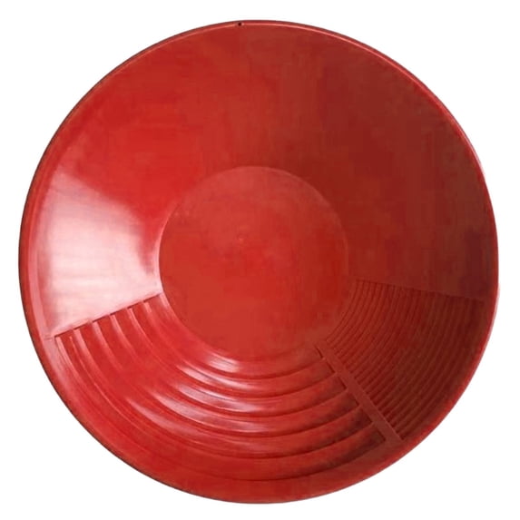 Gold Panning Pan,15 Inch Round Outdoor Gold Panning For Beginners & Enthusiast,Gold Panning Equipment With Different Riffle,Effective Separation Of Gold Prospecting(14.96x14.96")(Red)