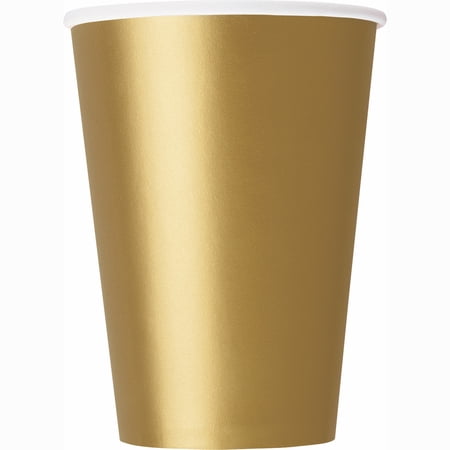 Gold Paper 9oz Cups, 14ct