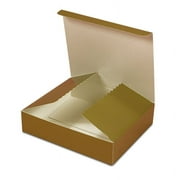 Gold Paper Candy Boxes | Quantity: 100 | Width: 5 3/8" by Paper Mart