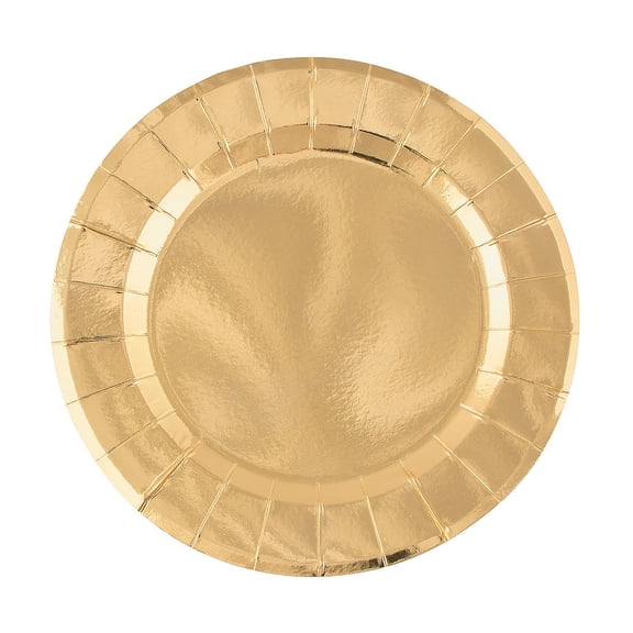 Gold Paper Chargers (25Pc) - Party Supplies - 25 Pieces