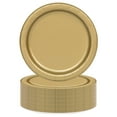 thumbnail image 1 of Disposable Paper Plates, 7", Gold, 70 Pieces, by Way To Celebrate, 1 of 5