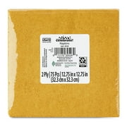 6.5" x 6.5" Disposable Gold Paper Napkins, 75 Count, by Way To Celebrate