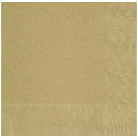Way To Celebrate Gold Disposable Paper Napkins, 24 Count, 6.5 in x 6.5 in