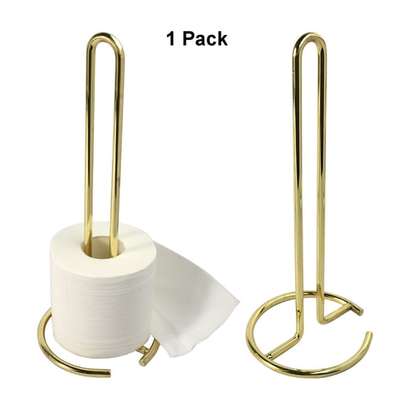 Gold Paper Towel Holder Countertop, RUseeN, Kitchen Paper Towel Stand Holder for Kitchen Organization and Storage, Paper Towel Holders for Standard and Large Size Rolls (Gold)
