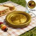 thumbnail image 1 of Gold Party Paper Plates for Celebrations, Sturdy Disposable Dinnerware, 1 of 7