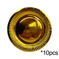 thumbnail image 1 of Gold Party Plates 7 Inch -10 Count, Disposable Plastic Dinner Plates for Party Dessert Cake Wedding Engagement Birthday, 1 of 7