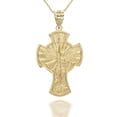 thumbnail image 1 of Gold Patron Saint Michael Archangel Cross Pendant Necklace (10K,Yellow Gold, Pendant only), 1 of 2
