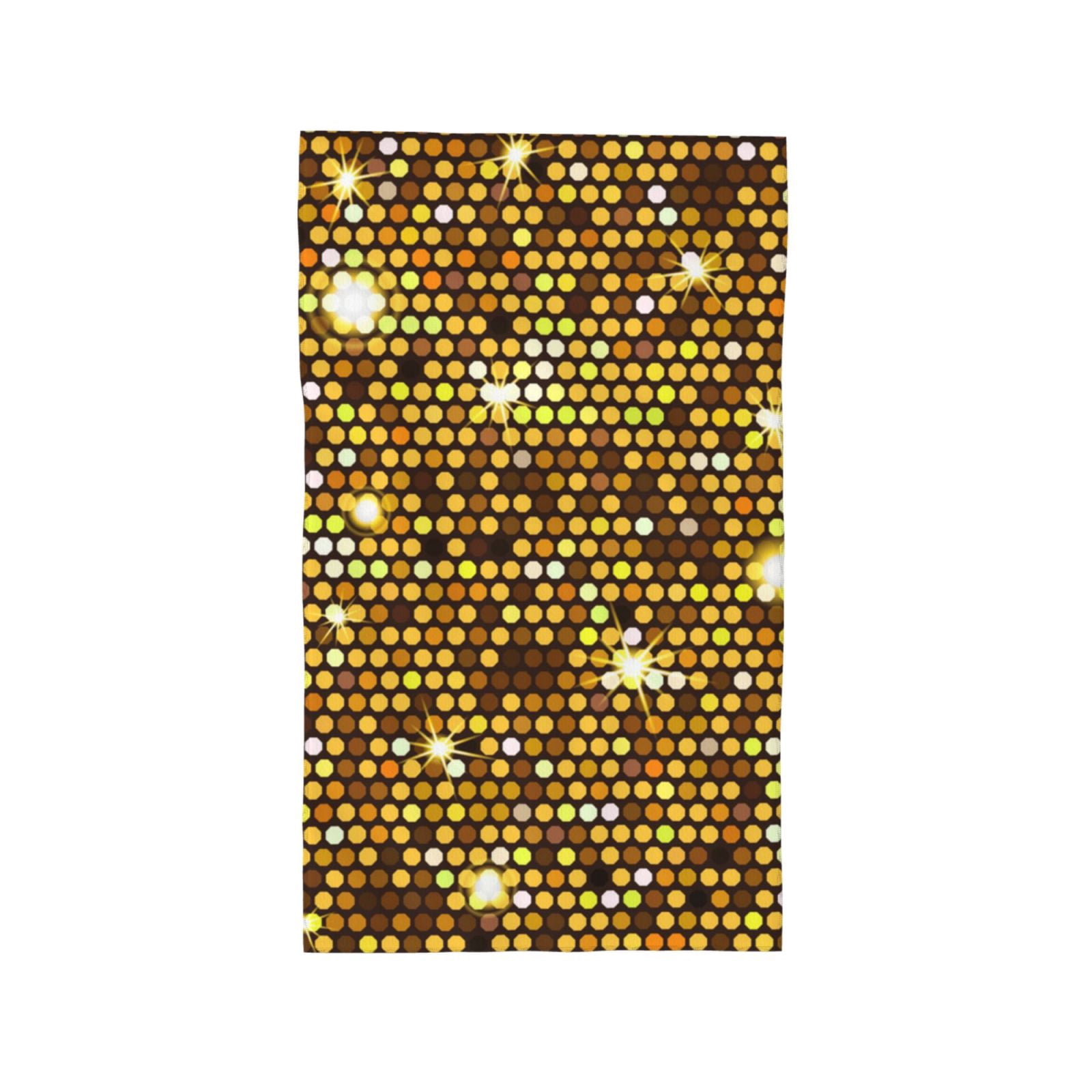Gold Pattern Of Hexagons 27.5" x 16" Ultra Soft Hand Towel, Face Wash Cloth for Bathroom, Gym, Travel, Pool