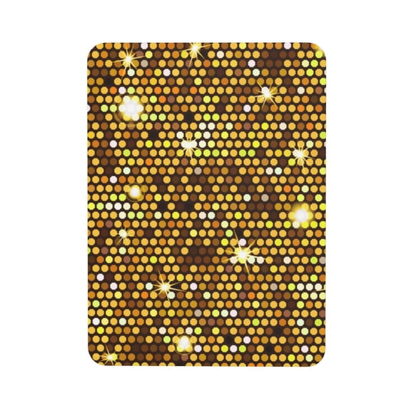 Gold Pattern Of Hexagons Rectangular Refrigerator Magnet, Soft Magnetic Fridge Magnet for Home, Office, Locker Decor