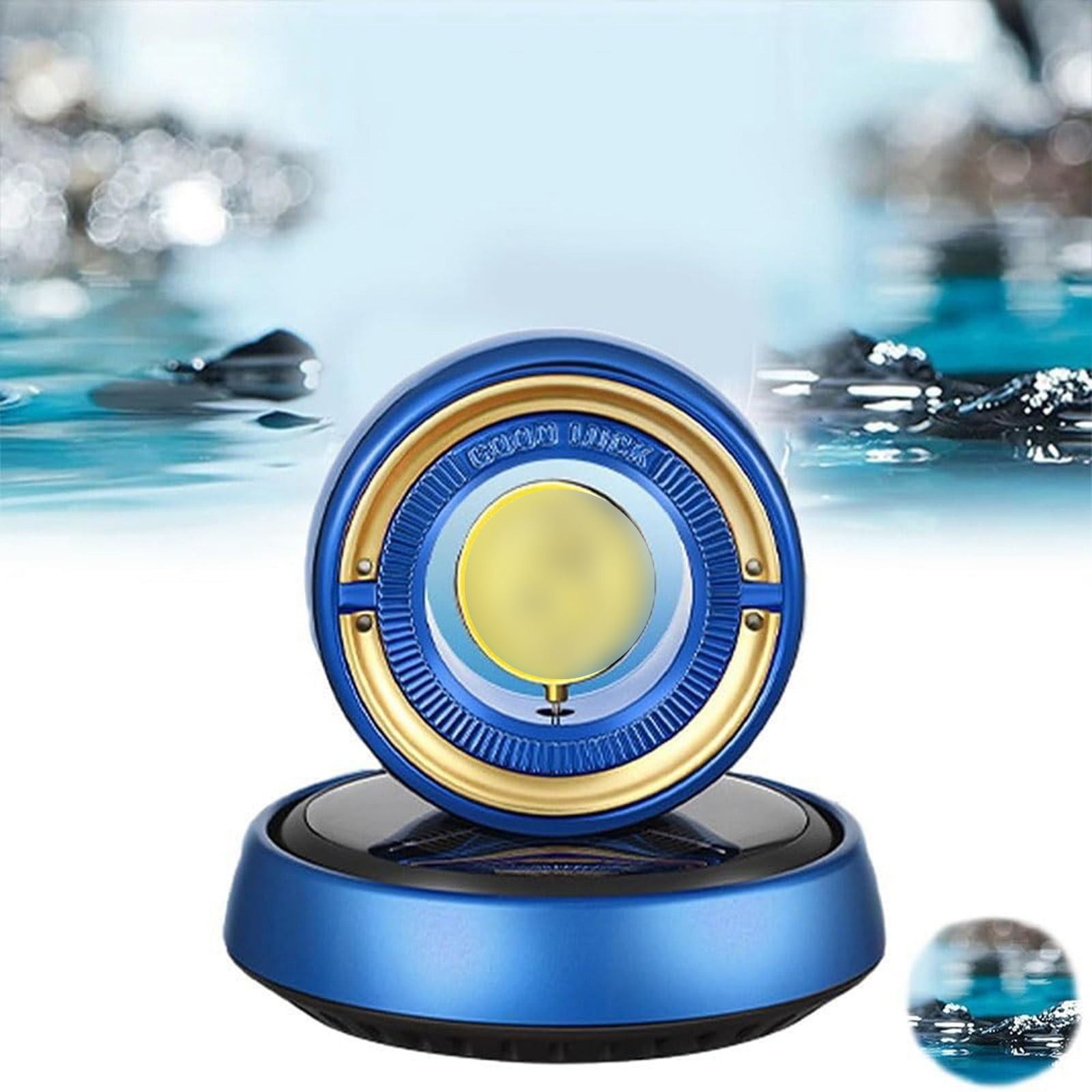 Gold Pattern Solar Car Aromatherapy Can Rotate When To Light Decorative Aromatherapy Car Perfume