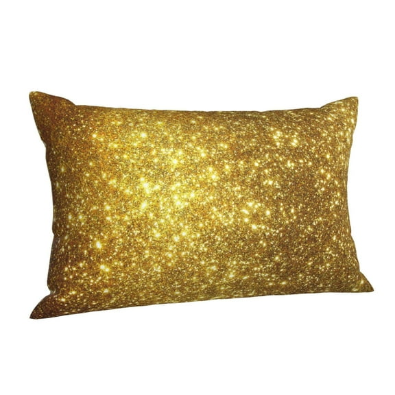 Gold Pattern Throw Pillow Cushion Cover Decorative Rectangle Pillow Case 20"x30"