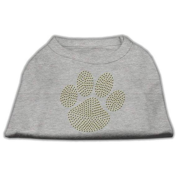 Pet Dog Cat Shirt Rhinestone, "Gold Paw"