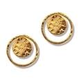 thumbnail image 1 of Gold Peacock Eye Clip Earrings, 1 of 3